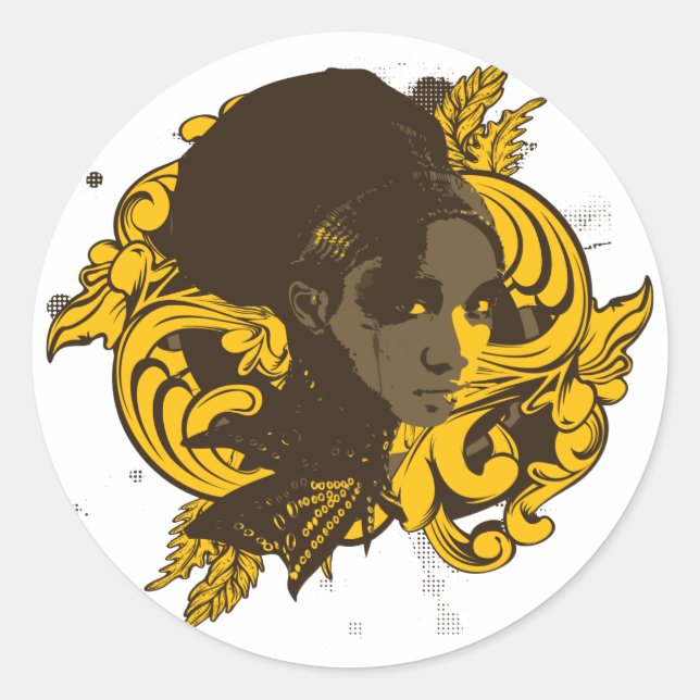 Afro Diva Sticker (Vorderseite)