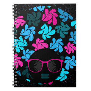 Afro Diva Türkis & Hot Pink Notizblock
