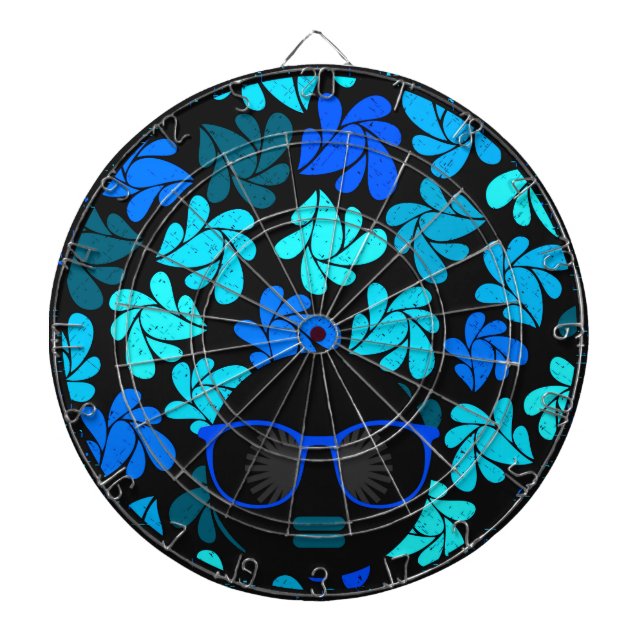Afro Diva Turquoise Aquamarin Dartscheibe (vorne)