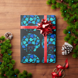 Afro Diva Turquoise Aquamarin Geschenkpapier