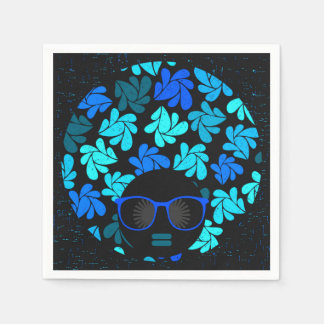 Afro Diva Turquoise Aquamarin Napkins Serviette