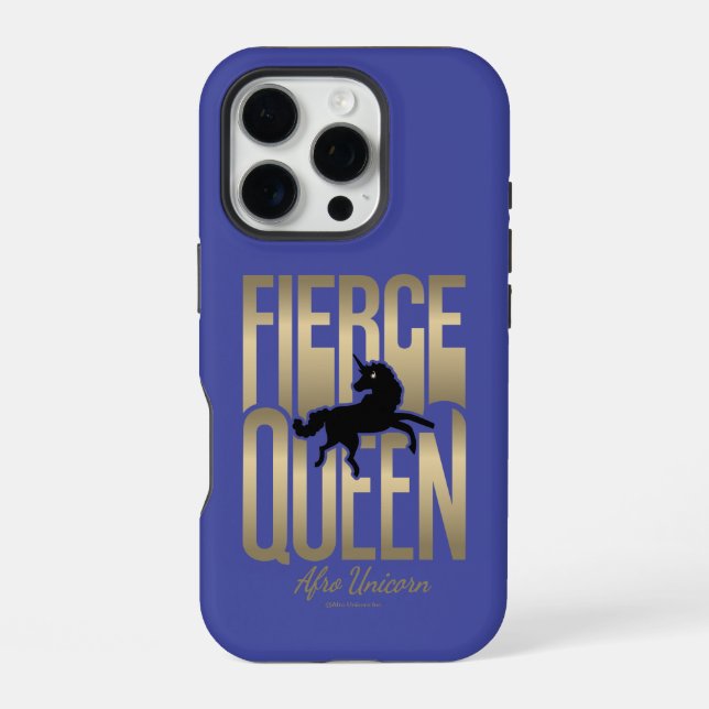 Afro-Einhorn Fierce Queen iPhone Hülle (Rückseite)