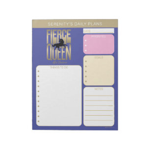 Afro-Einhorn Fierce Queen Notizblock