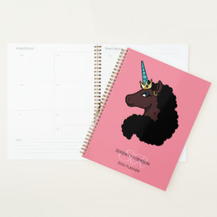 Afro Einhorn Magical Planer