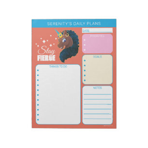 Afro Einhorn Magisch Notizblock