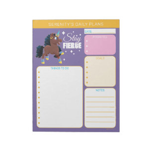 Afro-Einhorn Magisches Tanzen Notizblock