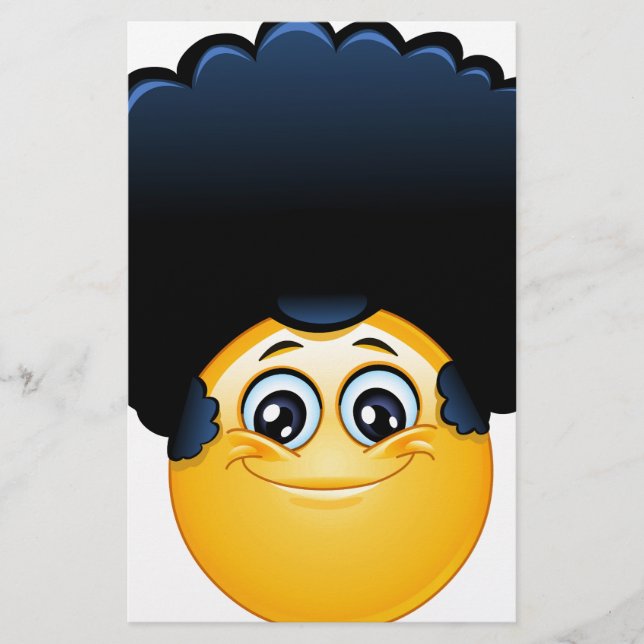 afro emoji briefpapier (Vorderseite)