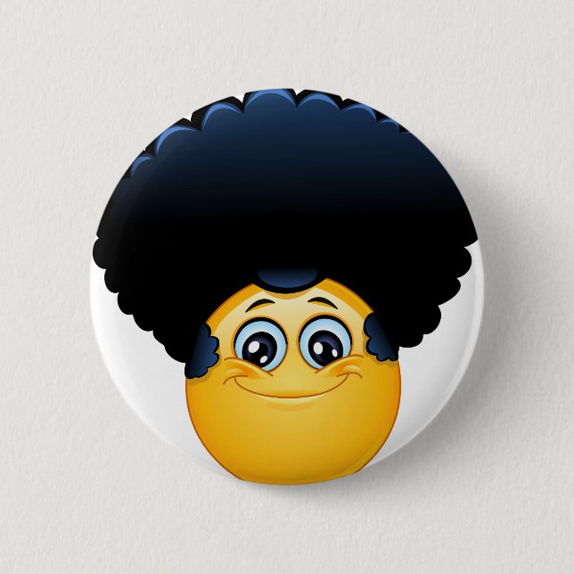 afro emoji button (Vorderseite)