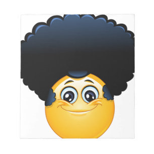 afro emoji notizblock