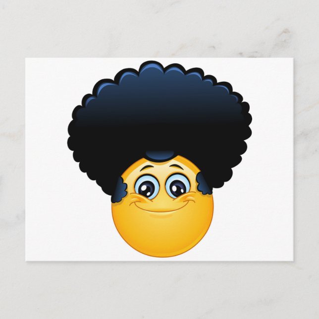 afro emoji postkarte (Vorderseite)