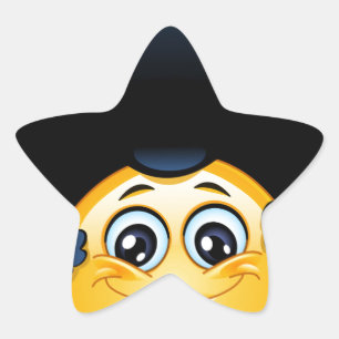 afro emoji Stern-Aufkleber