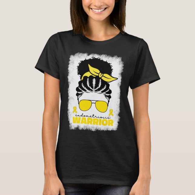 Afro Endometriosis Warrior For Black Women Endomet T-Shirt (Vorderseite)