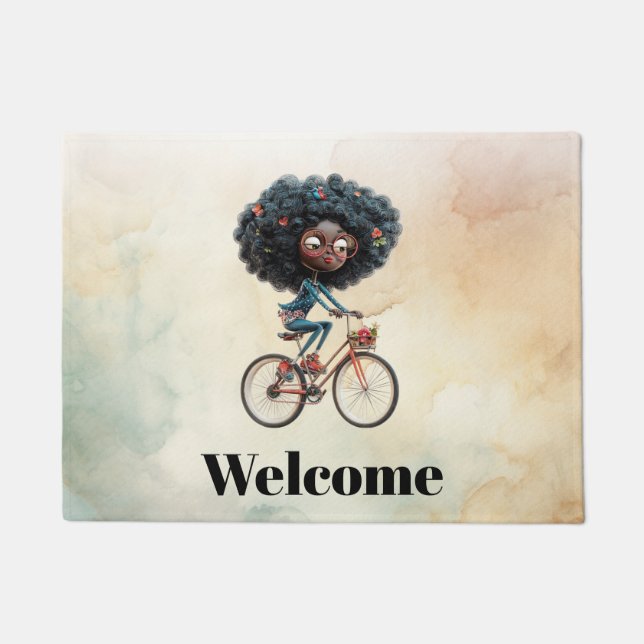 Afro-Fahrrad Fußmatte (Vorderseite)