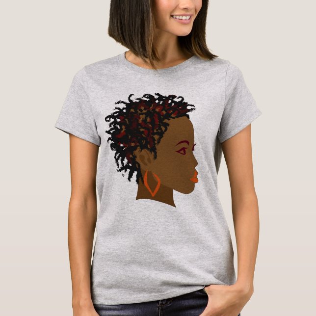 Afro flicht Drehungs-T - Shirt (Vorderseite)