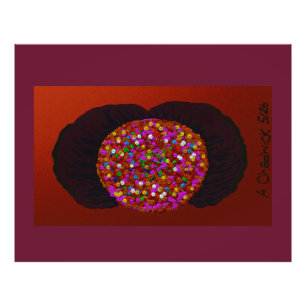 Afro Floral Fotodruck