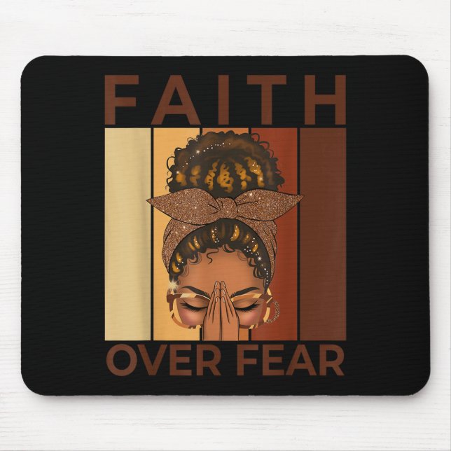 Afro-Frau Gott sagt, ich bin einzigartig Schwarze  Mousepad (Vorne)