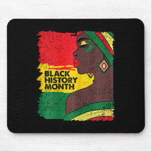 Afro-Frau Schwarze Geschichte Monat Farben Männer Mousepad