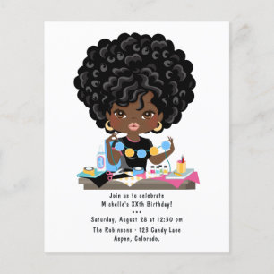 Afro-Frauen-Bastelparty-Geburtstag Flyer