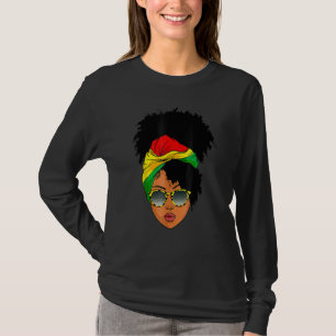 Afro Frauen Kopftuch Nubian Melanin Popping Black T-Shirt