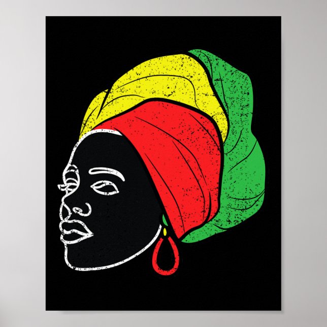 Afro Frauen Schwarze Geschichte Monat Farbe Männer Poster (Vorne)