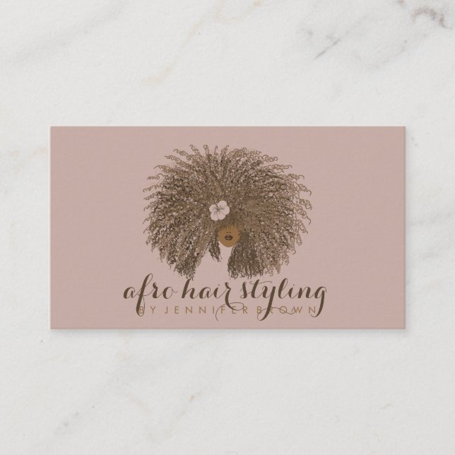 Afro-Frisur-Styling Visitenkarte (Vorderseite)
