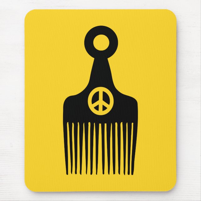 Afro-Frisuren Frieden Mousepad (Vorne)