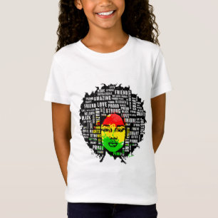 Afro Girl African Quote Graphic Black History Mont T-Shirt
