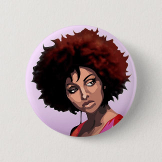 Afro girl button