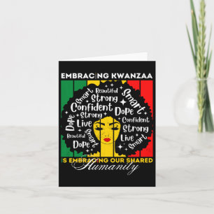 Afro Girl Embracing Kwanzaa ist unsere gemeinsame Karte