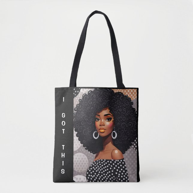 Afro Girl Empowerment-Tasche (Vorderseite)