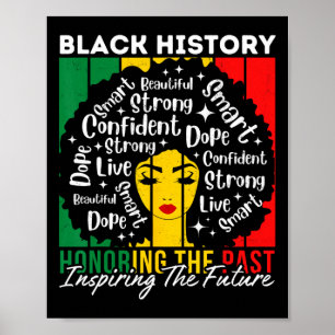 Afro Girl Honoring vergangene Inspirier von Future Poster