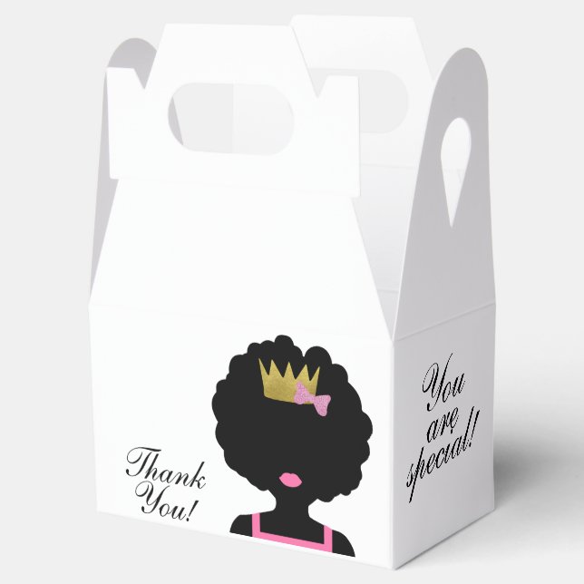 Afro Girl Party Box Geschenkschachtel (Geöffnet)