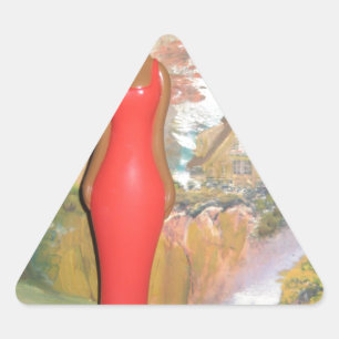 Afro Glam: Eine zeitlose Schönheit Dreieckiger Aufkleber