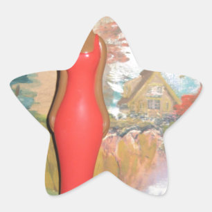 Afro Glam: Eine zeitlose Schönheit Stern-Aufkleber