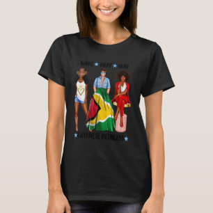 Afro-guyanische Prinzessin Damen Flagge von Guyana T-Shirt