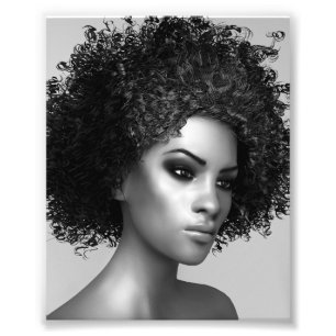 Afro-Haar Fotodruck