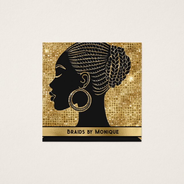 Afro Hair Braider Business Card (Vorderseite)