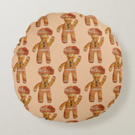 Afro Hair Gingerbread Man wirft Kissen