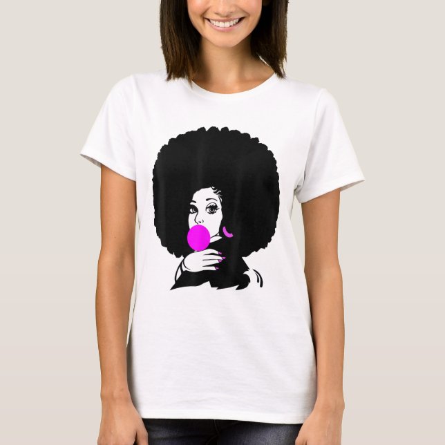 Afro Hair Natural Hair afrikanisch-amerikanisch T-Shirt (Vorderseite)