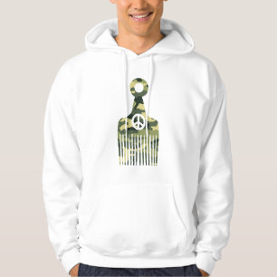 Afro Hair Peace Camouflage Hoodie