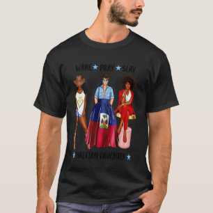 Afro-haitianische Tochter Frauen Flagge Haitis T-Shirt