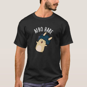 Afro Hare Funny Rabbit mit Afro Puck Dark BG T-Shirt