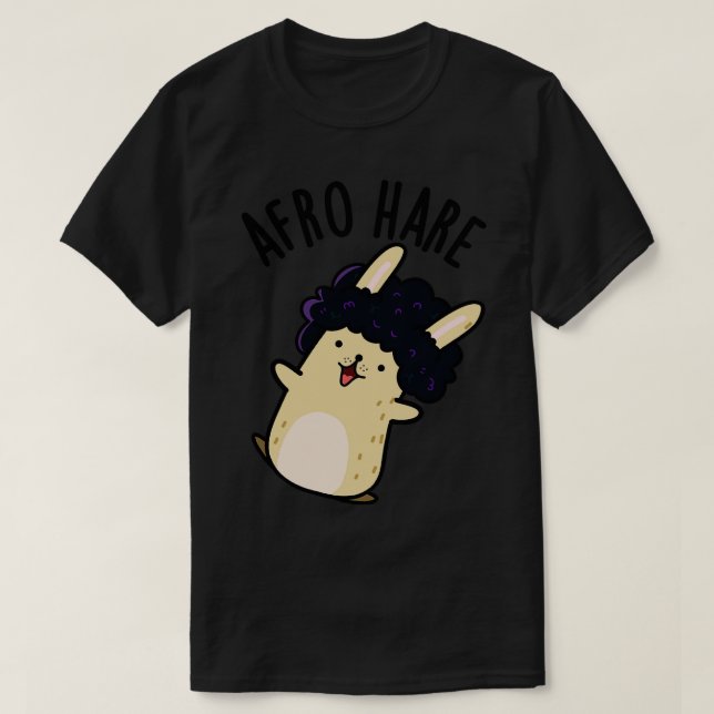 Afro Hare Funny Rabbit mit Afro Puff 1 T-Shirt (Design vorne)