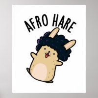 Afro Hare Funny Rabbit mit Afro Puff