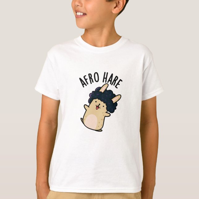Afro Hare Funny Rabbit mit Afro Puff T-Shirt (Vorderseite)