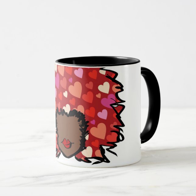 Afro Heart Tasse (VorderseiteRechts)