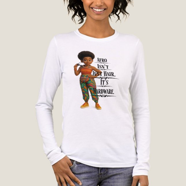 Afro Isn't Just Hair It's Hardware Tri-Blend Shirt (Vorderseite)