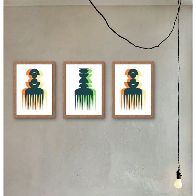 Afro-Kamm-Kunstposter Poster (Von Creator hochgeladen)