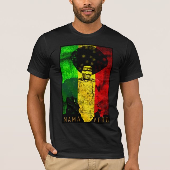 Afro - Karten-Reggae Mutter-Afro Afrika T-Shirt (Vorderseite)