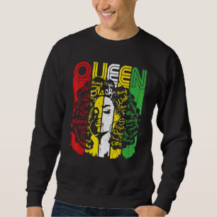 Afro Königin Melanin Schwarze Frau Magie Schwarze Sweatshirt